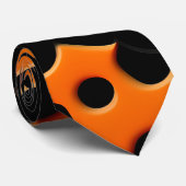 円シェイプオレンジ色の抽象芸術幾何学的パターン ネクタイ (ロール)