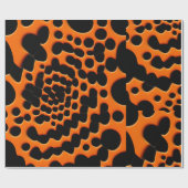 円シェイプオレンジ色の抽象芸術幾何学的パターン ラッピングペーパー (フラット)