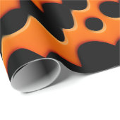 円シェイプオレンジ色の抽象芸術幾何学的パターン ラッピングペーパー (ロールコーナー)