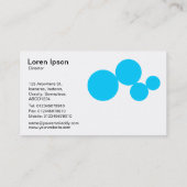 円シリーズ – スカイブルー付き白 名刺 (裏面)