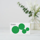 円シリーズ – 白の緑 名刺 (スタンド正面)