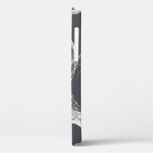 円ジオメトリのシームレスな黒い背景 Case-Mate iPhoneケース (裏面 / 左)
