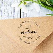 円スクリプト |独自の差出人住所 セルフインキングスタンプ