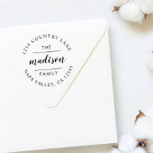 円スクリプト |独自の差出人住所 セルフインキングスタンプ