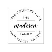 円スクリプト |独自の差出人住所 ラバースタンプ (インプリント)