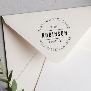 円スクリプト  独自の差出人住所 ラバースタンプ