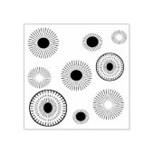 円スターバストパターン ラバースタンプ (インプリント)