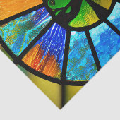 円ステンドグラス効果のデコページティッシュペーパー 薄葉紙 (詳細)