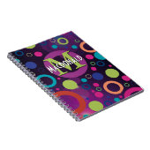 円スポッカラフルトリングや輪紫パーソナライズされた ノートブック (右側)