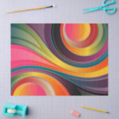 円スワール抽象芸術ティッシュペーパー 薄葉紙 (クラフト)