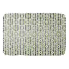 円タイルとストライプ円パターン バスマット