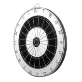 円ターゲットデザイン |黒と白 ダーツボード (正面右)