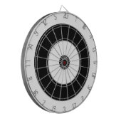 円ターゲットデザイン |黒と白 ダーツボード (正面左)