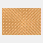 円ダイヤモンド花パターン3のセット ラッピングペーパーシート (正面2)