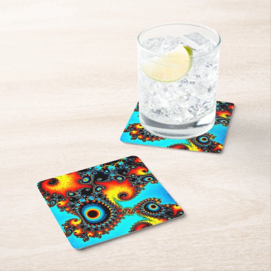 円デザイン スクエアペーパーコースター (インサイチュ)