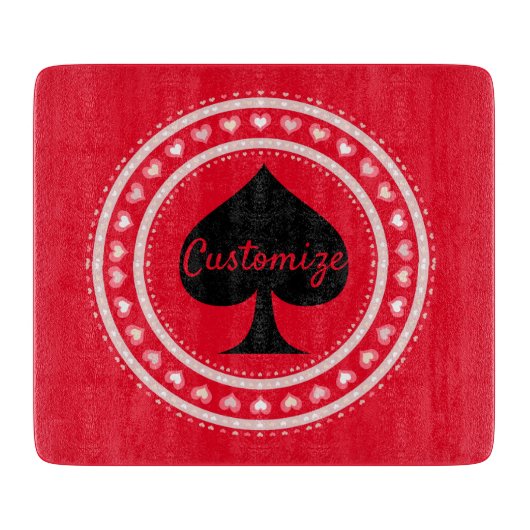 円ハートブラックスペードサンダー_コーブ カッティングボード (正面)