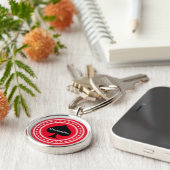 円ハートブラックスペードサンダー_コーブ キーホルダー (側面)