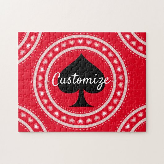 円ハートブラックスペードサンダー_コーブ ジグソーパズル (横)