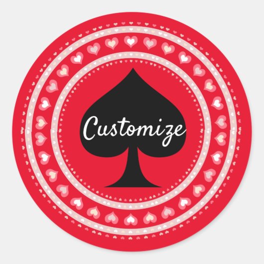 円ハートブラックスペードサンダー_コーブ ラウンドシール (正面)