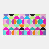 円パタカラフルーンレトロミッドセンチュリーモダン デスクマット (正面)