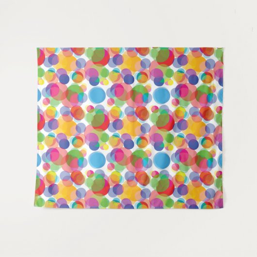 円パタカラフルーン タペストリー (正面(横))