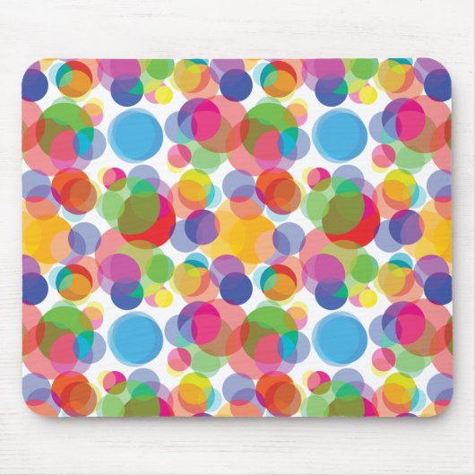 円パタカラフルーン マウスパッド (正面)