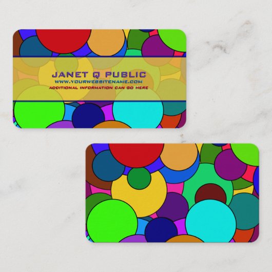 円パタカラフルーン 名刺 (正面/裏面)