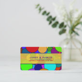 円パタカラフルーン 名刺 (スタンド正面)