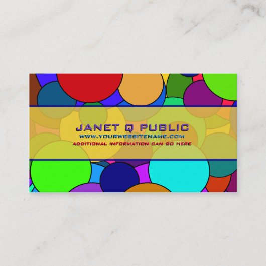 円パタカラフルーン 名刺 (正面)