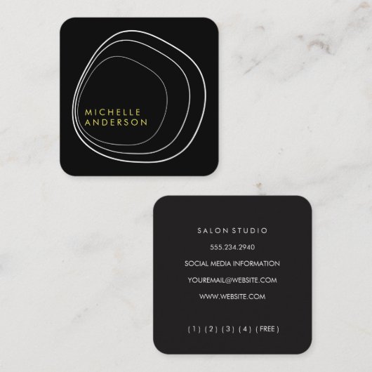 円パタコンテンポラリーーン スクエア名刺 (正面/裏面)