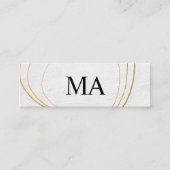 円パターコンテンポラリーンの白いテクスチャ スキニー名刺 (正面)