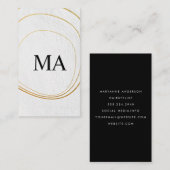 円パターコンテンポラリーンの白いテクスチャ 名刺 (正面/裏面)