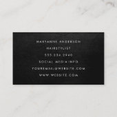 円パターコンテンポラリーン白黒テクスチャ 名刺 (裏面)