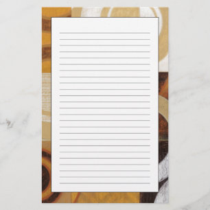 円パターンとのモダンな絵画 便箋