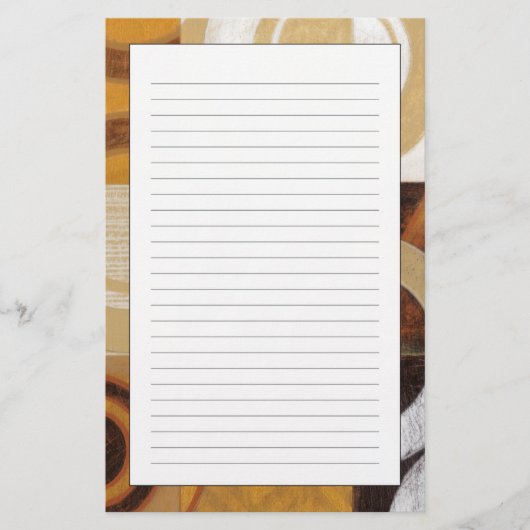 円パターンとのモダンな絵画 便箋 (正面)