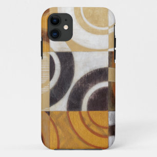 円パターンとのモダンな絵画 iPhone 11 ケース