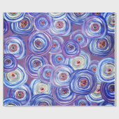 円パターンの折り返し紙 ラッピングペーパー (フラット)