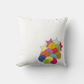 円パターンクッション、カラフルデザイン枕 クッション (正面)