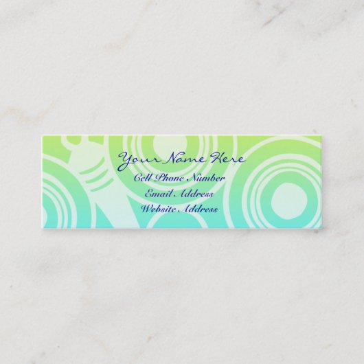 円パターン幾何学的なプロフィールおよび名刺 スキニー名刺 (正面)