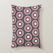 円パターン飾り付き枕 アクセントクッション (正面(垂直))