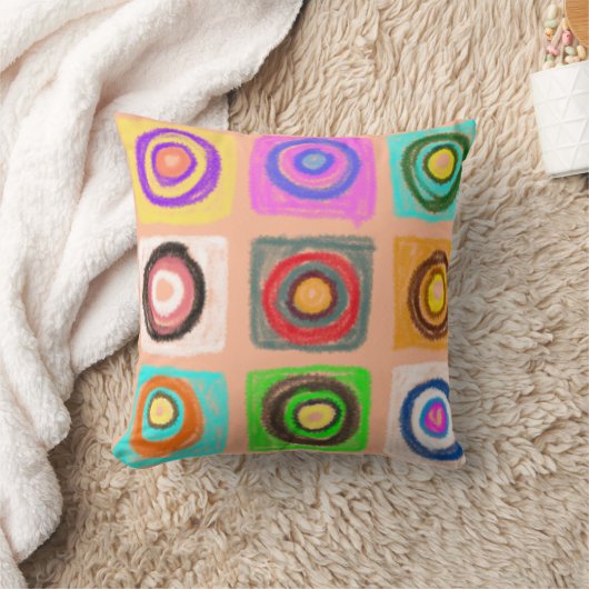 円パターン クッション (ブランケット)