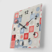 円パターン スクエア壁時計 (傾斜)