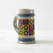 円パターン ビールジョッキ (正面左)