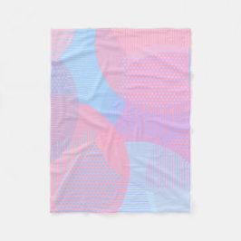 円パターン フリースブランケット