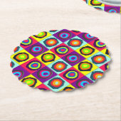円パターン ペーパーコースター (アングル)