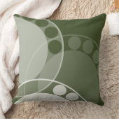 円パターン – 抽象芸術シダの花 – 緑 クッション (ブランケット)