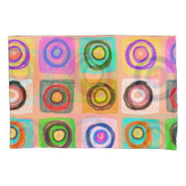 円パターン 枕カバー