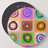 円パターン 缶バッジ (正面&裏面)