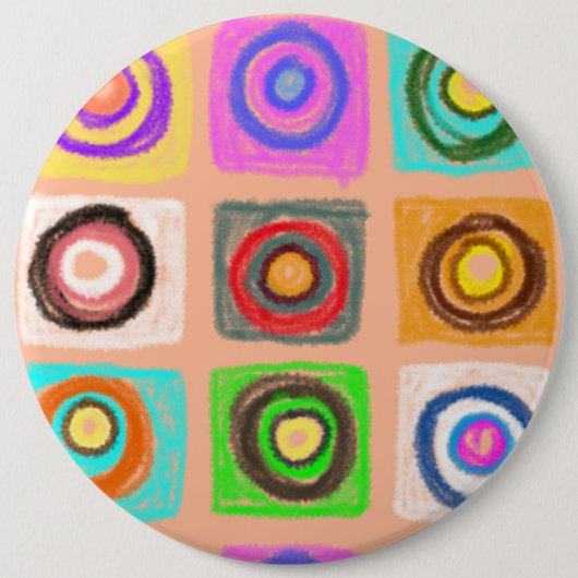 円パターン 缶バッジ (正面)