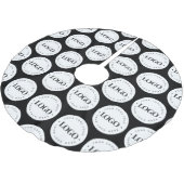 円ビジネス用ロゴカスタムパターンの追加 ブラッシュドポリエステルツリースカート (アングル)